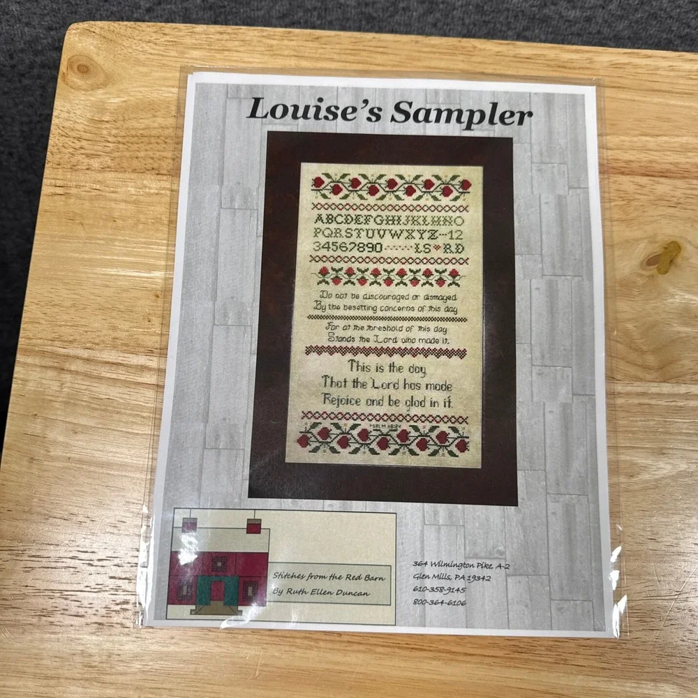 Stitches from the Red Barn Louise's Sampler Pattern Cross Stitch Chart
